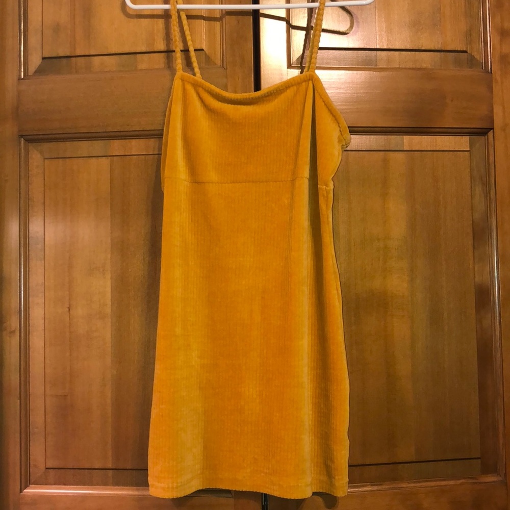 Mustard corduroy dress